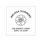 Sakura Cherry Blossom Flower Arch Address Gummistempel (Prägung)