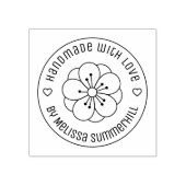 Sakura Cherry Blossom Flower Handmade with Love Gummistempel (Prägung)