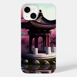 Sakura Cherry Blossom Garden Shrine Pond Japanisch Case-Mate iPhone 14 Hülle
