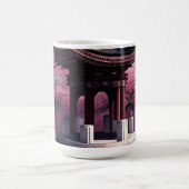 Sakura Cherry Blossom Garden Shrine Pond Japanisch Kaffeetasse (Mittel)
