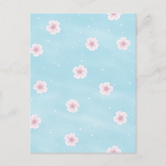 Sakura Cherry Blossom Japanischer Frühlingsfloral Postkarte (Vorderseite)