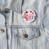 Sakura Cherry Blossom Japanisches Mädchen Geburtst Button (Beispiel)