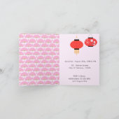 Sakura Cherry Blossom Japanisches Mädchen Geburtst Einladung (Innenseite)