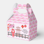 Sakura Cherry Blossom Japanisches Mädchen Geburtst Geschenkschachtel (Rückseite)