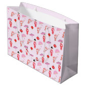 Sakura Cherry Blossom Japanisches Mädchen Geburtst Große Geschenktüte (Rückseite Schrägansicht)