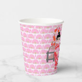 Sakura Cherry Blossom Japanisches Mädchen Geburtst Pappbecher (Rechts)