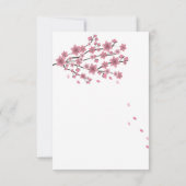 Sakura Cherry Blossom Pink Taufe Christening Einladung (Rückseite)