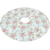 Sakura/Cherry Blossom Polyester Weihnachtsbaumdecke (Schrägansicht)