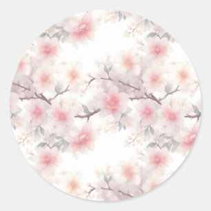Sakura, Cherry Blossom Runder Aufkleber