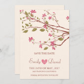 Sakura /Cherry Blossom Save the Date (Vorne/Hinten)