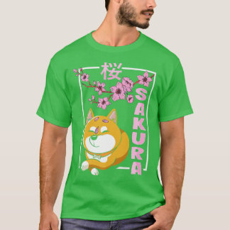 Sakura Cherry Blossom Shiba Inu Hund Japanisch Cul T-Shirt