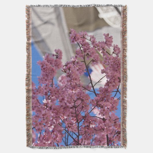 Sakura Cherry Blossoms Americana Decke (Vorderseite Vertikal)