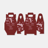 Sakura Cherry Blossoms Babydusche Burgund Geschenkschachtel (Ungefaltet)