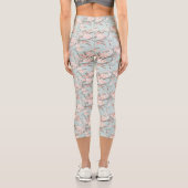 Sakura Cherry Blossoms Capri Leggings (Rückseite)