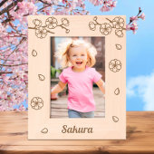 Sakura Cherry Blossoms Individuelle Name 12x18 Geätzte Rahmen