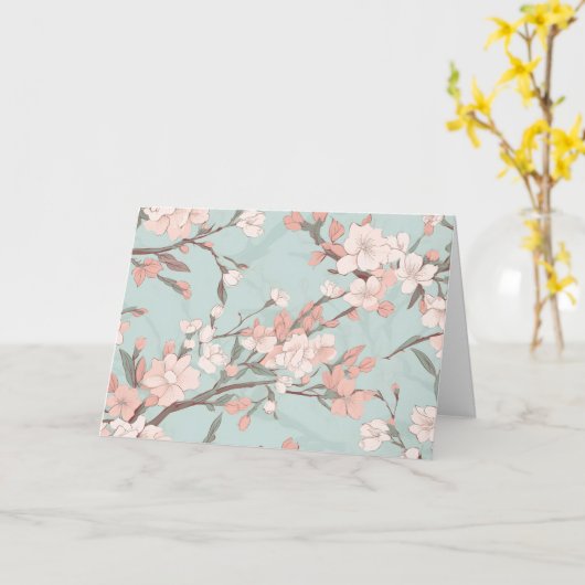 Sakura Cherry Blossoms Karte (Gelbe Blume)