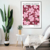Sakura Cherry Blossoms März Birma Blume Markt Poster