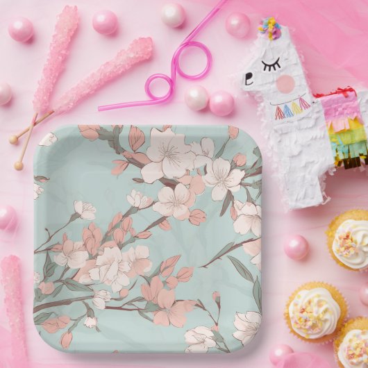 Sakura Cherry Blossoms Pappteller (Party)