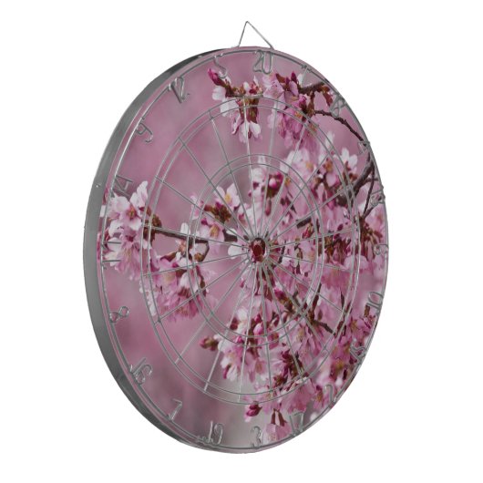Sakura Cherry blüht pastellrosa Schichten Dartscheibe (Vorderseite Links)