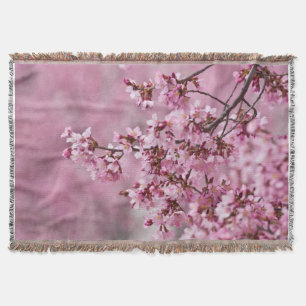 Sakura Cherry blüht pastellrosa Schichten Decke