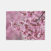 Sakura Cherry blüht pastellrosa Schichten Fleecedecke (Vorderseite (Horizontal))