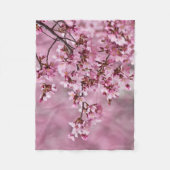 Sakura Cherry blüht pastellrosa Schichten Fleecedecke (Vorderseite)