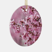 Sakura Cherry blüht pastellrosa Schichten Keramik Ornament (Rechts)