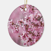 Sakura Cherry blüht pastellrosa Schichten Keramik Ornament (Links)