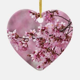 Sakura Cherry blüht pastellrosa Schichten Keramik Ornament