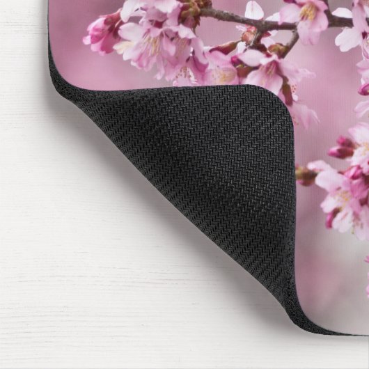 Sakura Cherry blüht pastellrosa Schichten Mousepad (Ecke)