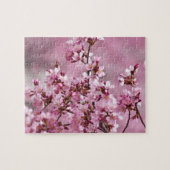 Sakura Cherry blüht pastellrosa Schichten Puzzle (Horizontal)