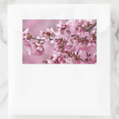 Sakura Cherry blüht pastellrosa Schichten Rechteckiger Aufkleber (Tasche)