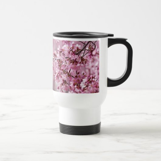 Sakura Cherry blüht pastellrosa Schichten Reisebecher (Rechts)