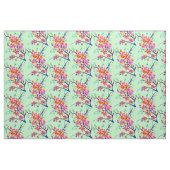 Sakura Cherry Blume Blossom in kühlen Farben Stoff (Fat Quarter (45,7 x 55,9 cm))