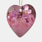 Sakura Cherry Blüten Delikatessen Pink Bouquet Keramik Ornament (Links)