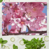 Sakura Cherry Blüten Rote Stars Küchentuch (Gefaltet)