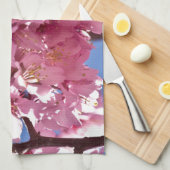 Sakura Cherry Blüten Rote Stars Küchentuch (Viertel Falte)