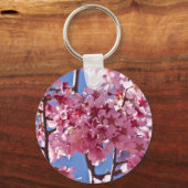 Sakura Cherry Blüten Rote Stars Schlüsselanhänger (Vorderseite)