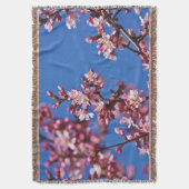 Sakura Cherry Blüten Touch Blue Decke (Vorderseite Vertikal)