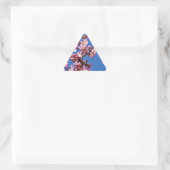 Sakura Cherry Blüten Touch Blue Dreieckiger Aufkleber (Tasche)