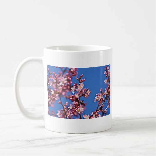 Sakura Cherry Blüten Touch Blue Kaffeetasse (Links)