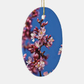 Sakura Cherry Blüten Touch Blue Keramikornament (Rechts)