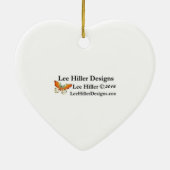 Sakura Cherry Blüten Touch Blue Keramikornament (Hinten)