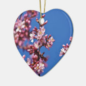 Sakura Cherry Blüten Touch Blue Keramikornament (Links)