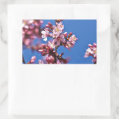 Sakura Cherry Blüten Touch Blue Rechteckiger Aufkleber (Tasche)