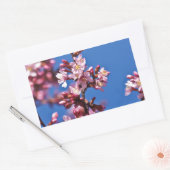 Sakura Cherry Blüten Touch Blue Rechteckiger Aufkleber (Umschlag)