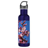 Sakura Cherry Blüten Touch Blue Trinkflasche (Vorderseite)