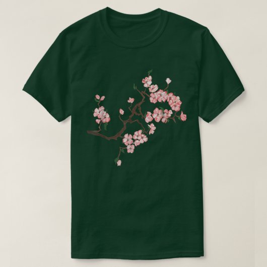 Sakura Cherry Blütenzweig T-Shirt (Design vorne)