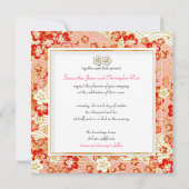 Sakura Chirimen Hochzeit Einladung (Rückseite)