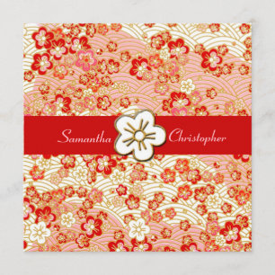 Sakura Chirimen Hochzeit Einladung
